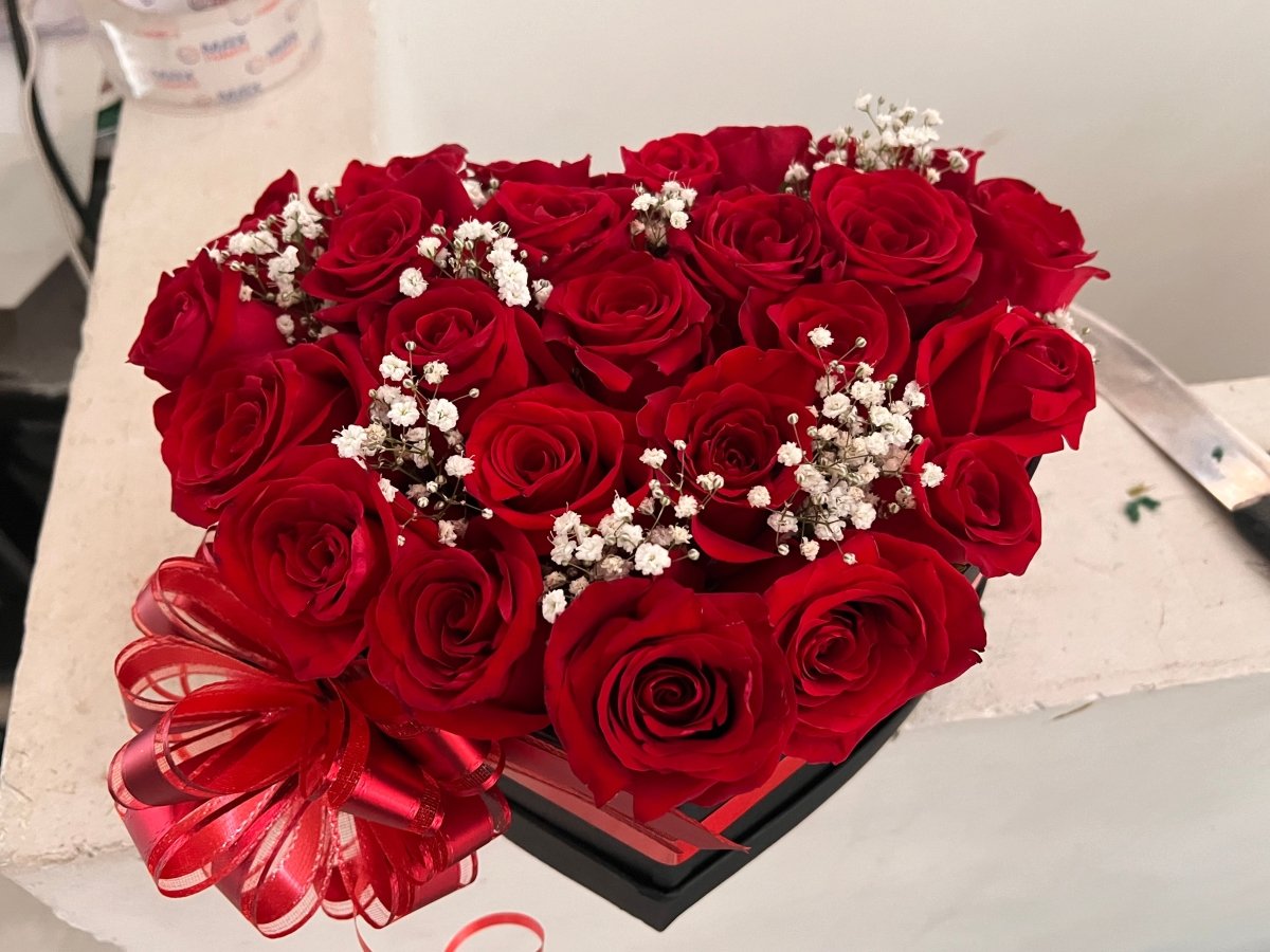 Bouquet corazón 24 rosas - Distri Regalos