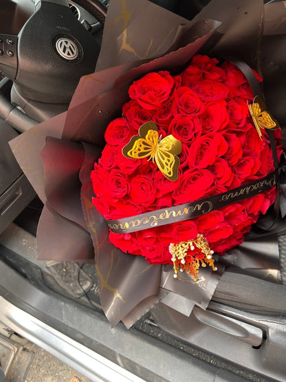 Buchón 100 rosas 50 Ferrero - Distri Regalos