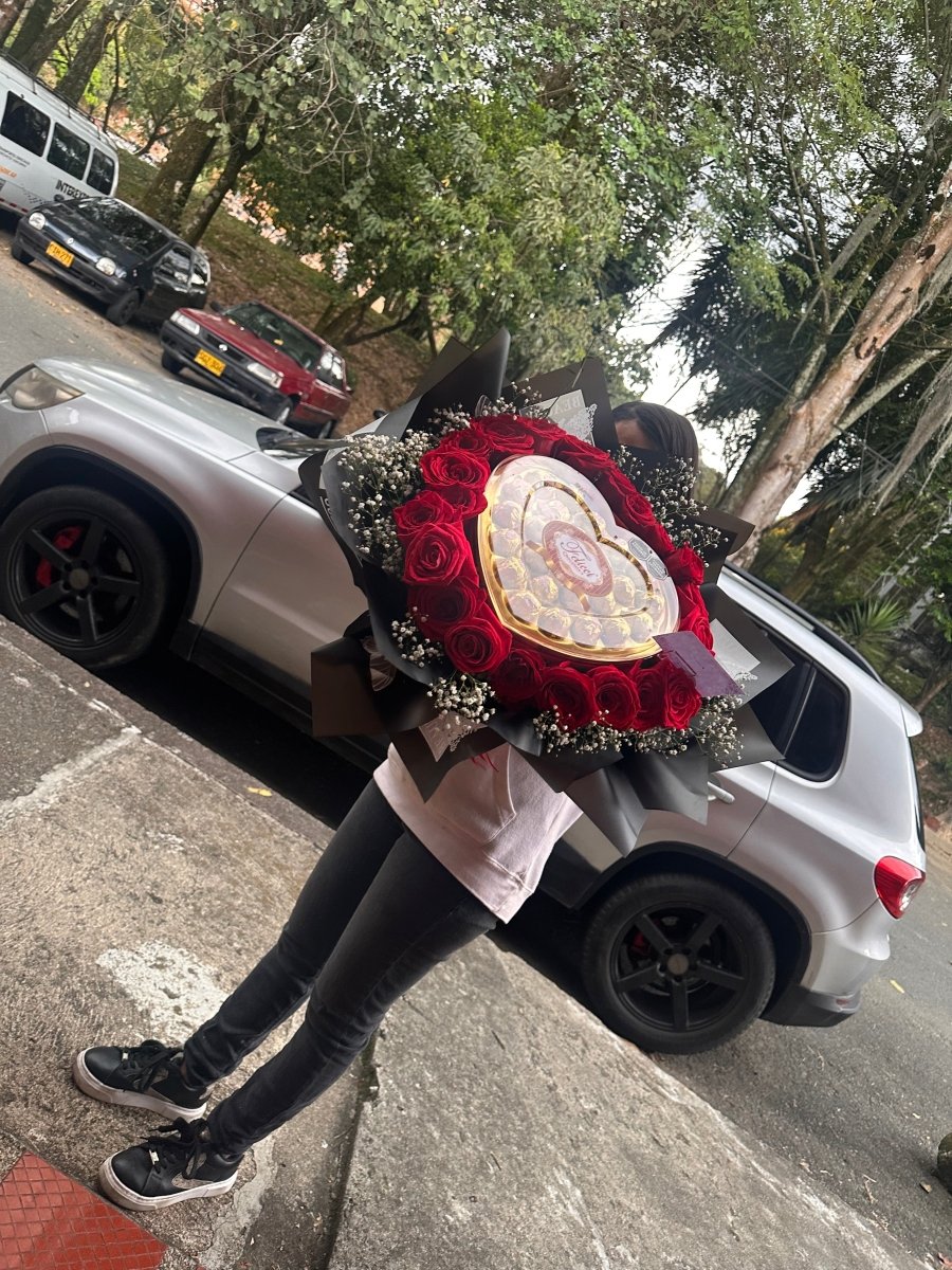 Ramo corazón de chocolate - Distri Regalos