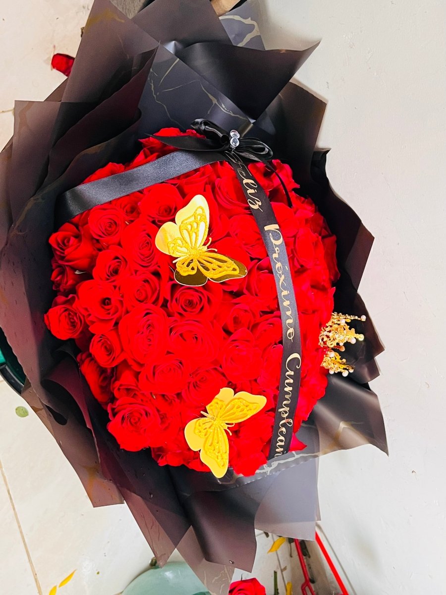 Buchón 100 rosas 50 Ferrero - Distri Regalos